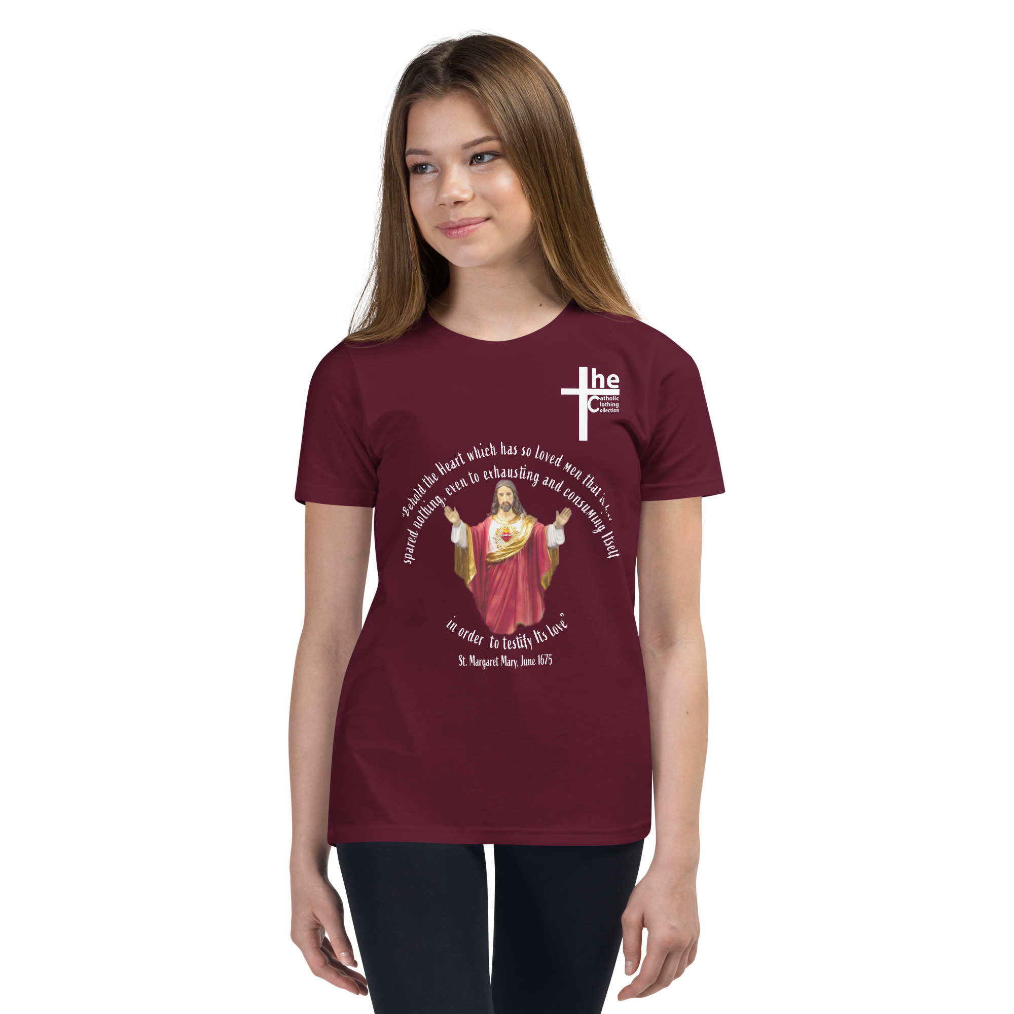 sacred heart of jesus st margaret mary 1675 children's t shirt sacred heart of jesus st margaret mary 1675 children's t shirt