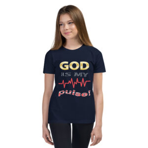 god is my pulse children's christian t shirt