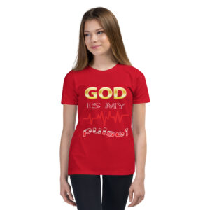 god is my pulse children's christian t shirt