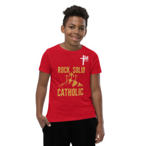 rock solid catholic children's t shirt