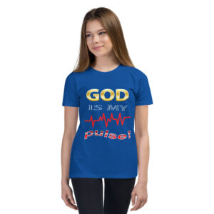 god is my pulse children's christian t shirt