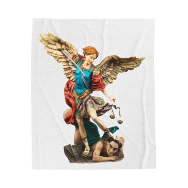 St Michael Archangel plush blanket