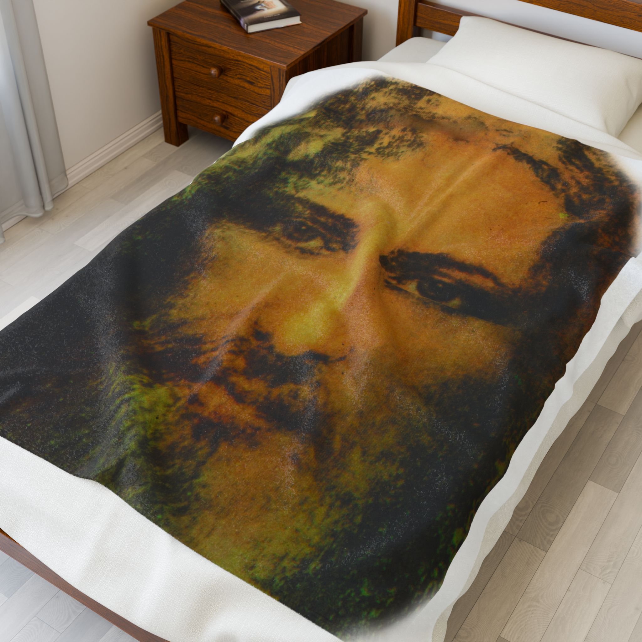 face of jesus velveteen plush blanket face of jesus velveteen plush blanket