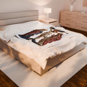 crucifixion scene velveteen plush blanket