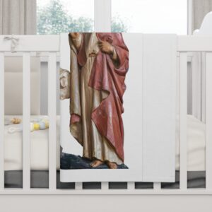 crucifixion scene soft fleece baby blanket