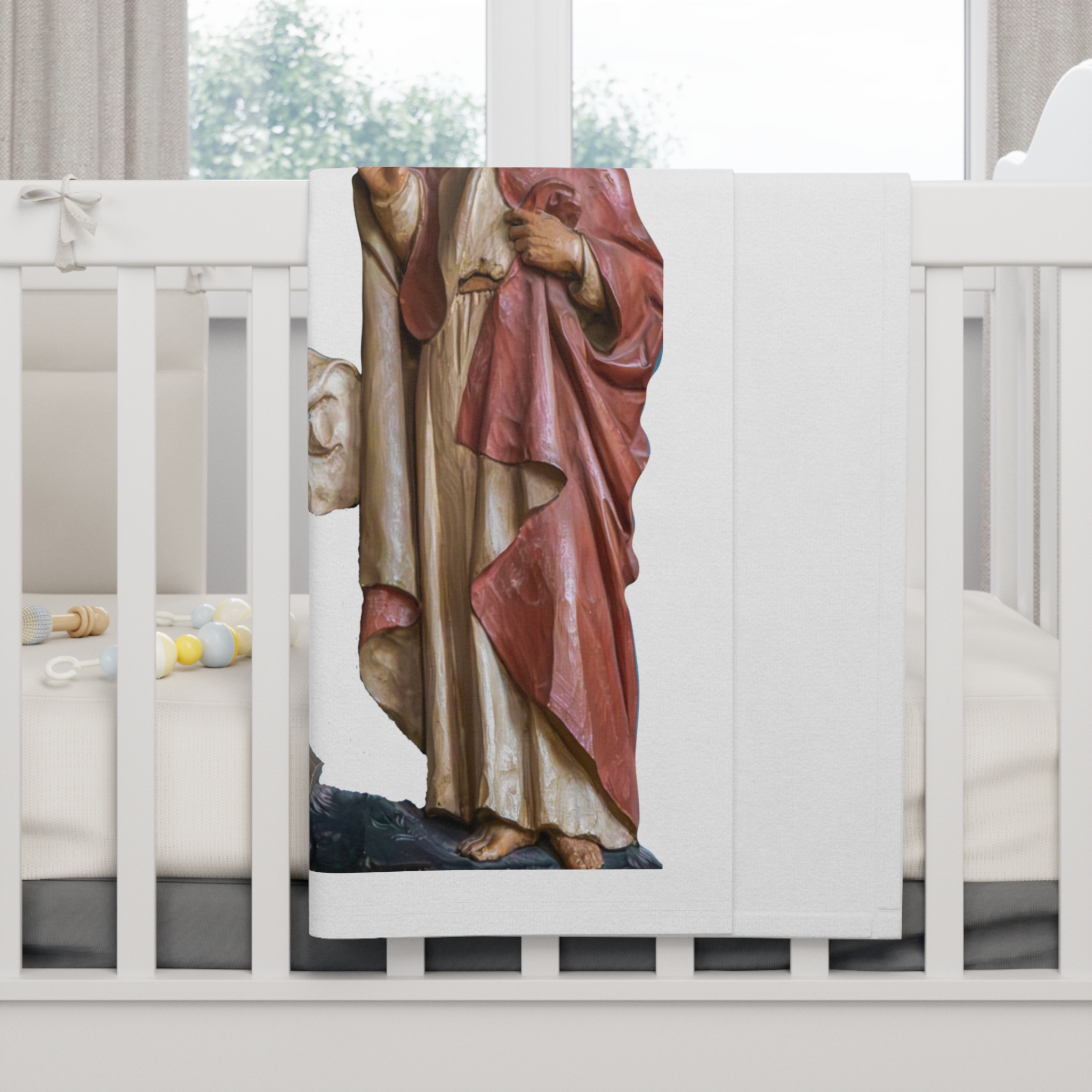 crucifixion scene soft fleece baby blanket crucifixion scene soft fleece baby blanket