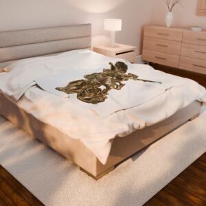 st michael archangel velveteen plush blanket