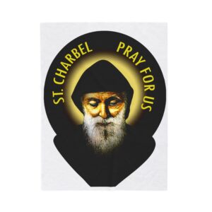 st charbel pray for us velveteen plush blanket