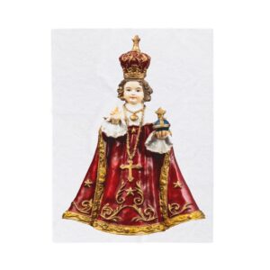 infant of prague velveteen plush blanket