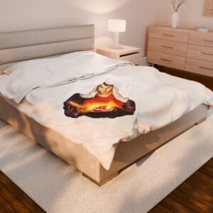 immaculate heart of mary velveteen plush blanket