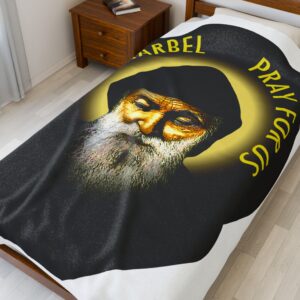 st charbel pray for us velveteen plush blanket