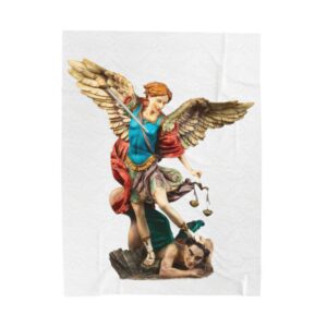 st michael archangel (colored) velveteen plush blanket