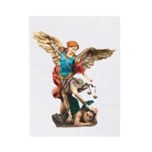 st michael archangel (colored) velveteen plush blanket