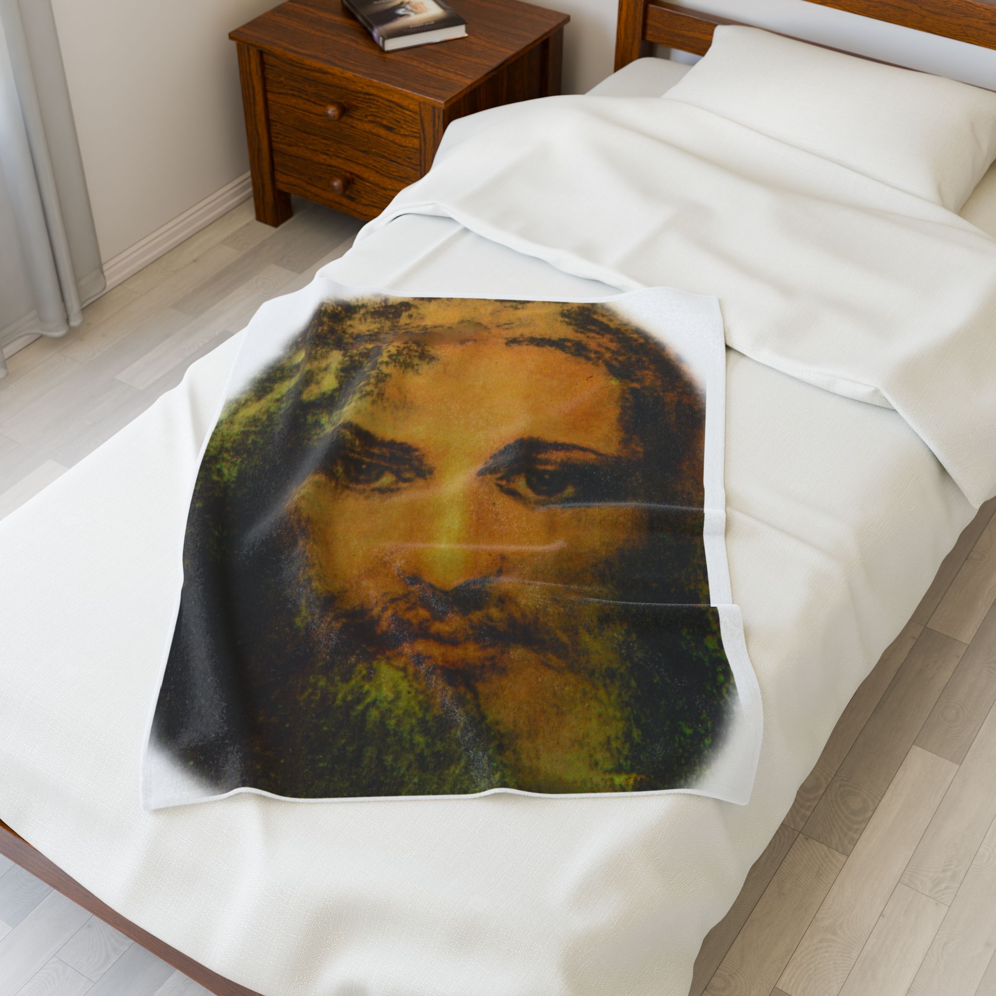 face of jesus velveteen plush blanket face of jesus velveteen plush blanket