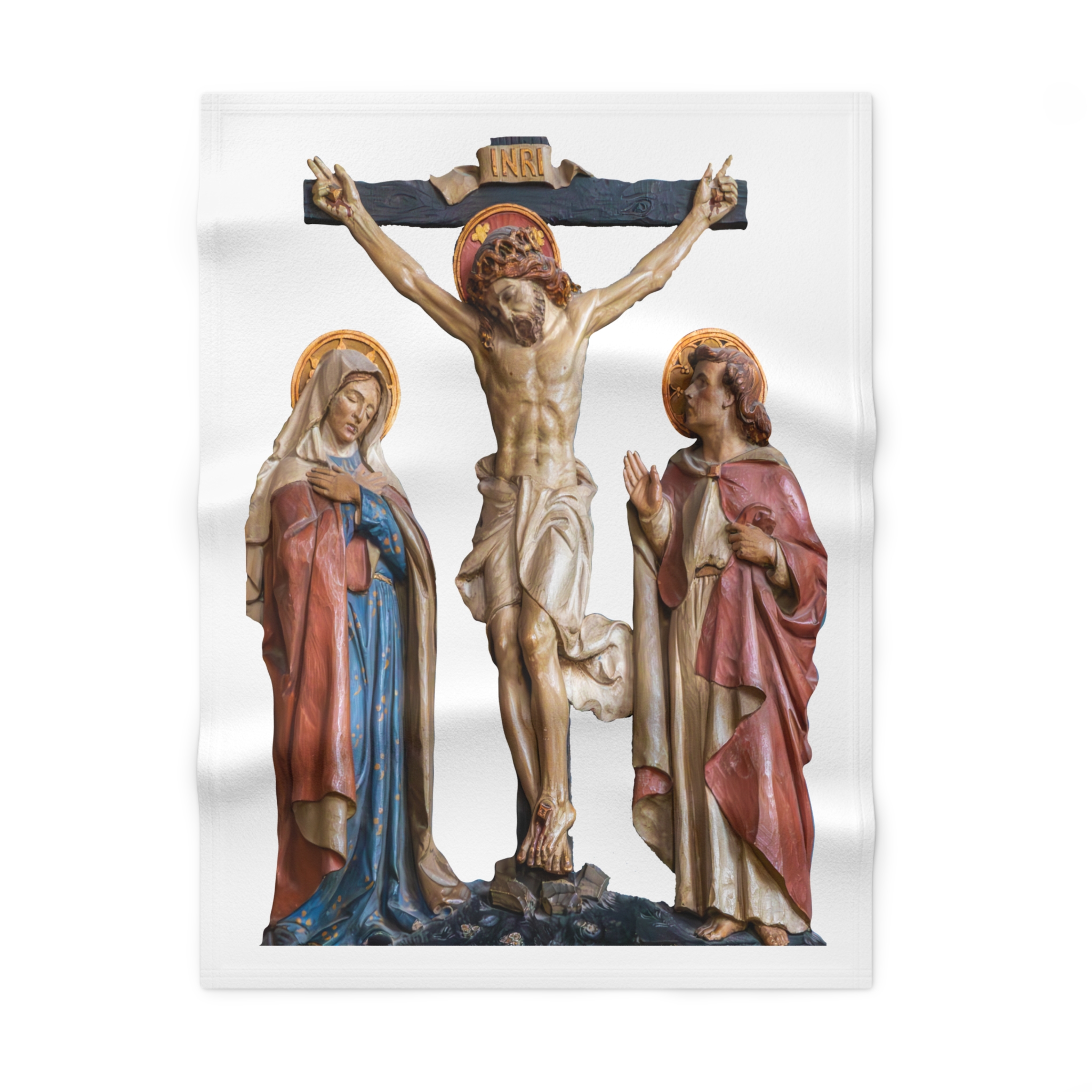 crucifixion scene soft fleece baby blanket crucifixion scene soft fleece baby blanket