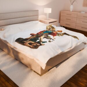 st michael archangel (colored) velveteen plush blanket