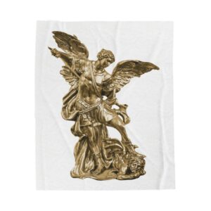 st michael archangel velveteen plush blanket