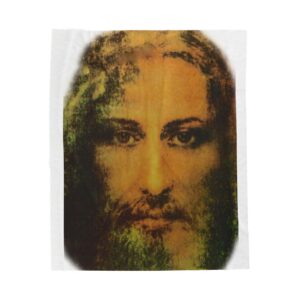 face of jesus velveteen plush blanket