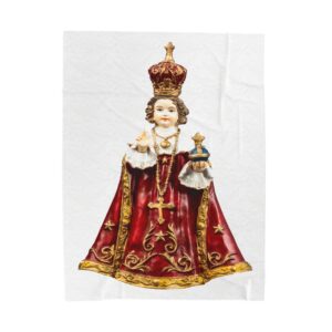 infant of prague velveteen plush blanket