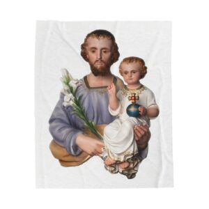Shop st joseph and the child jesus velveteen plush blanket
