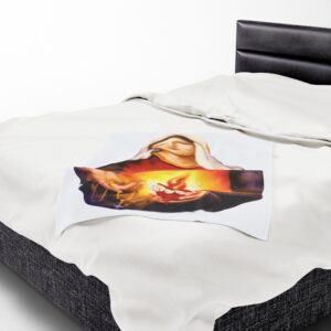 immaculate heart of mary velveteen plush blanket