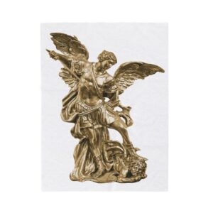 st michael archangel velveteen plush blanket