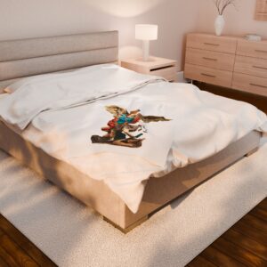 st michael archangel (colored) velveteen plush blanket
