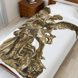st michael archangel velveteen plush blanket