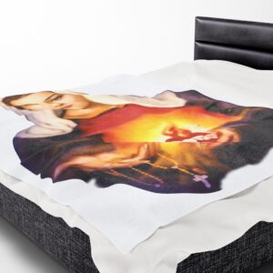 immaculate heart of mary velveteen plush blanket