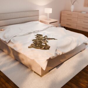 st michael archangel velveteen plush blanket