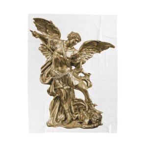 st michael archangel velveteen plush blanket