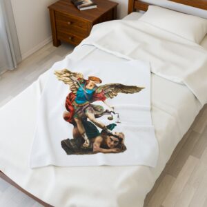 st michael archangel (colored) velveteen plush blanket