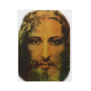 face of jesus velveteen plush blanket