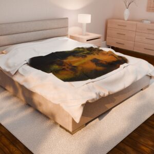 face of jesus velveteen plush blanket