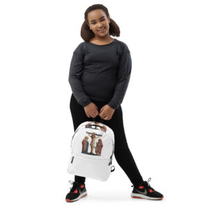 Shop crucifixion scene backpack