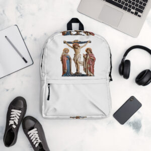 crucifixion scene backpack