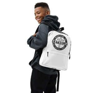 believe in one, holy, catholic and apostolic church backpack