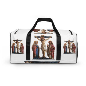 crucifixion scene duffle bag