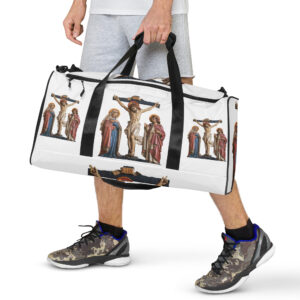 crucifixion scene duffle bag