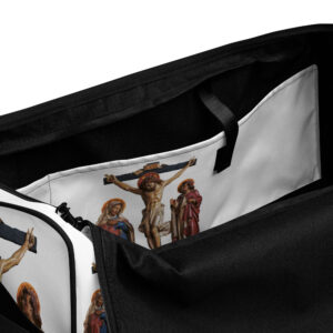 crucifixion scene duffle bag