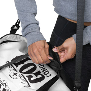 i came, i saw, god conquered! duffle bag
