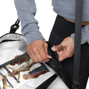 crucifixion scene duffle bag