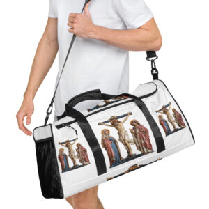 crucifixion scene duffle bag