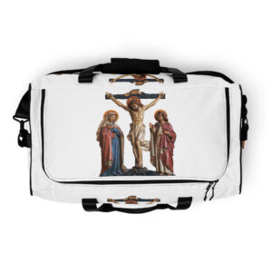 crucifixion scene duffle bag