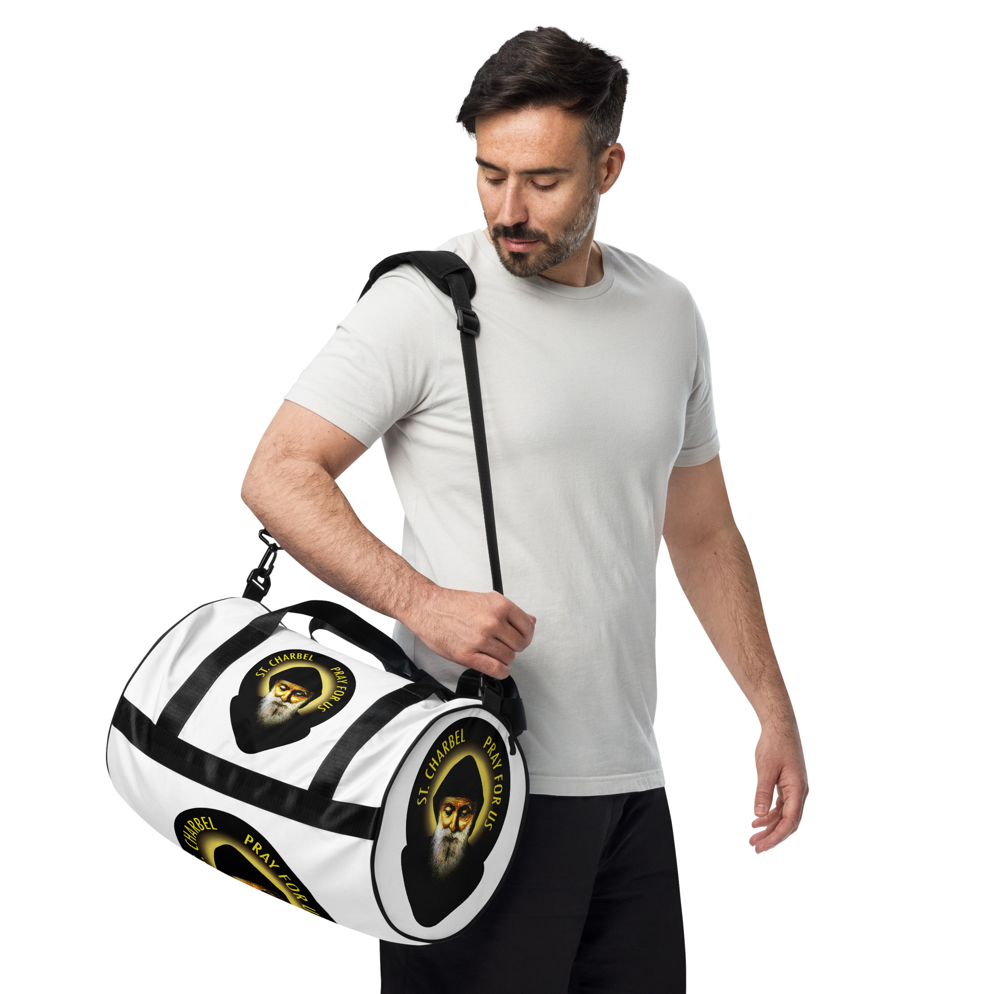st charbel pray for us gym bag st charbel pray for us gym bag