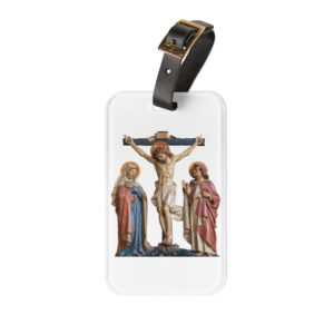 crucifixion scene luggage tag