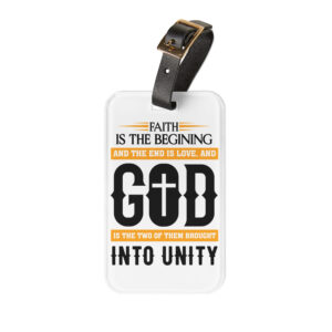 faith and love luggage tag