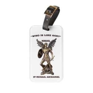 "who is like god?" mikhael luggage tag