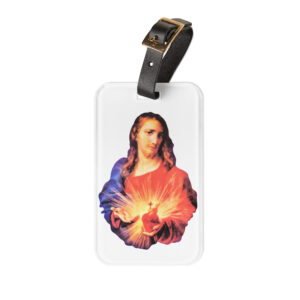 scared heart of jesus luggage tag