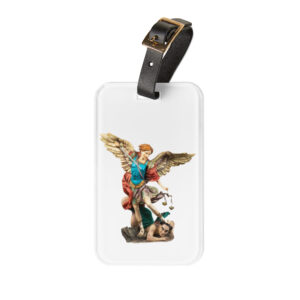 Shop st michael archangel (colored) luggage tag